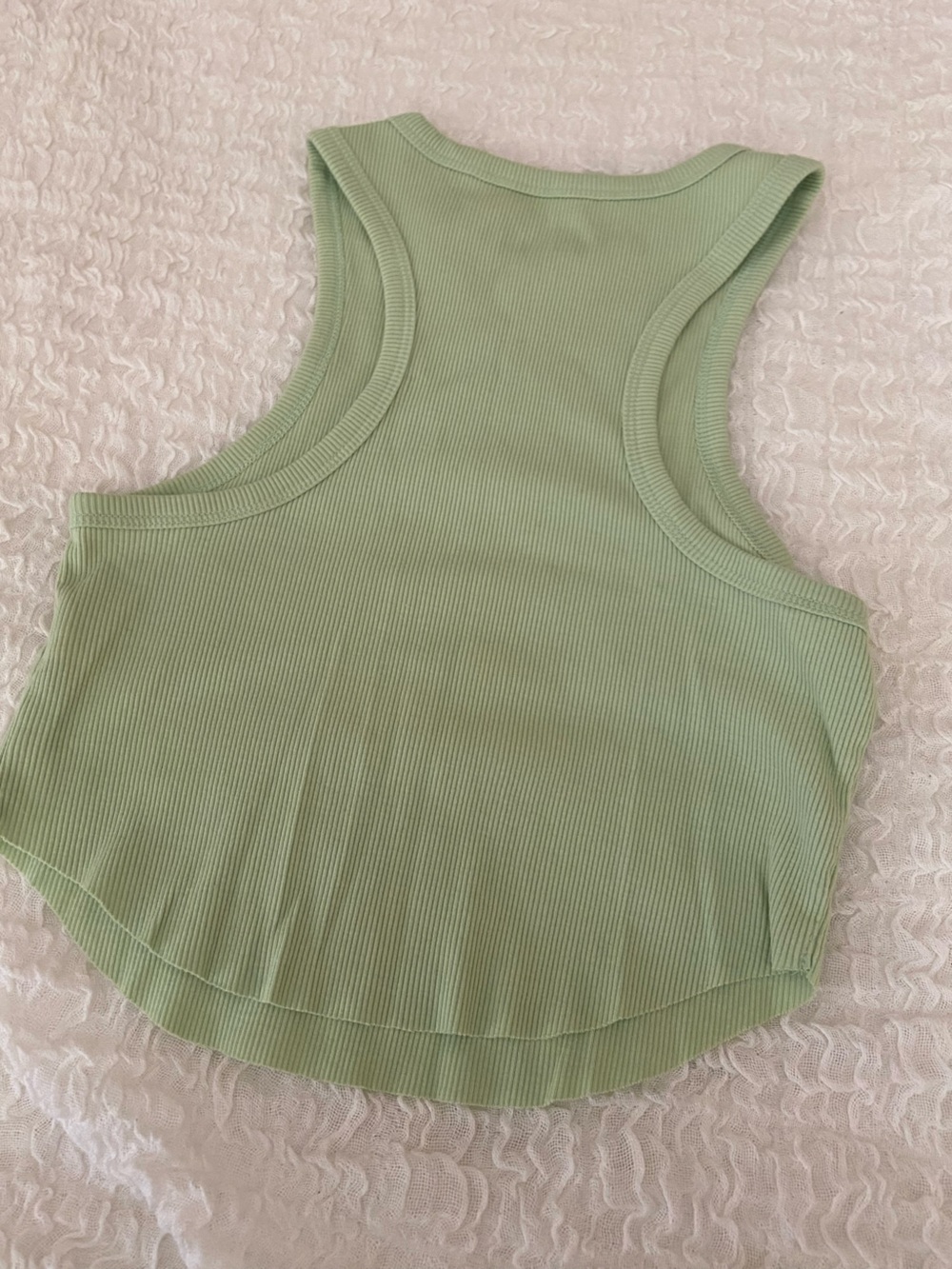WILD FABLE RIBBED CROP GREEN TANK SIZE MEDIUM - Picture 2 of 6